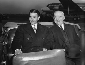 ShahanshahPresidentHarryTruman WashingtonNationalAirportNov1949.jpg