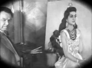PrincessAshrafPahlavi1946-USSR-Painting of Her Portrait2.jpg